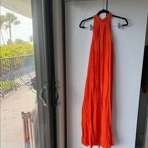 COS Vibrant Orange Backless Dress